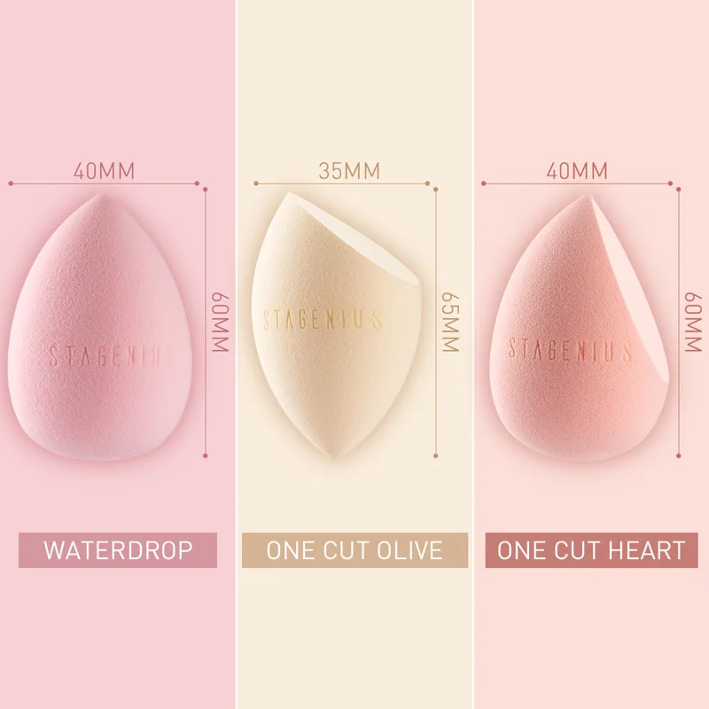 Stagenius Super Soft Make Spons Voor Droog En Nat Gebruik Water Drop Cut Hoofd Schoonheid Sponzen Latex Gratis Make Up blender