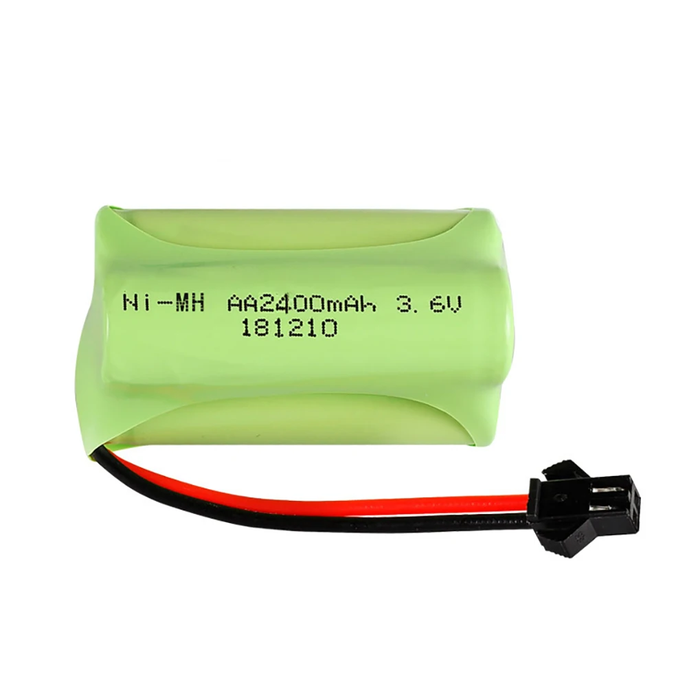 2-5Pcs Ni-MH AA 2400MAh 3.6V ชาร์จแบตเตอรี่ Pack และ3.6V USB Charger สำหรับ Mainan Mobil Rc ถังรถไฟหุ่นยนต์เรือปืนอะไหล่