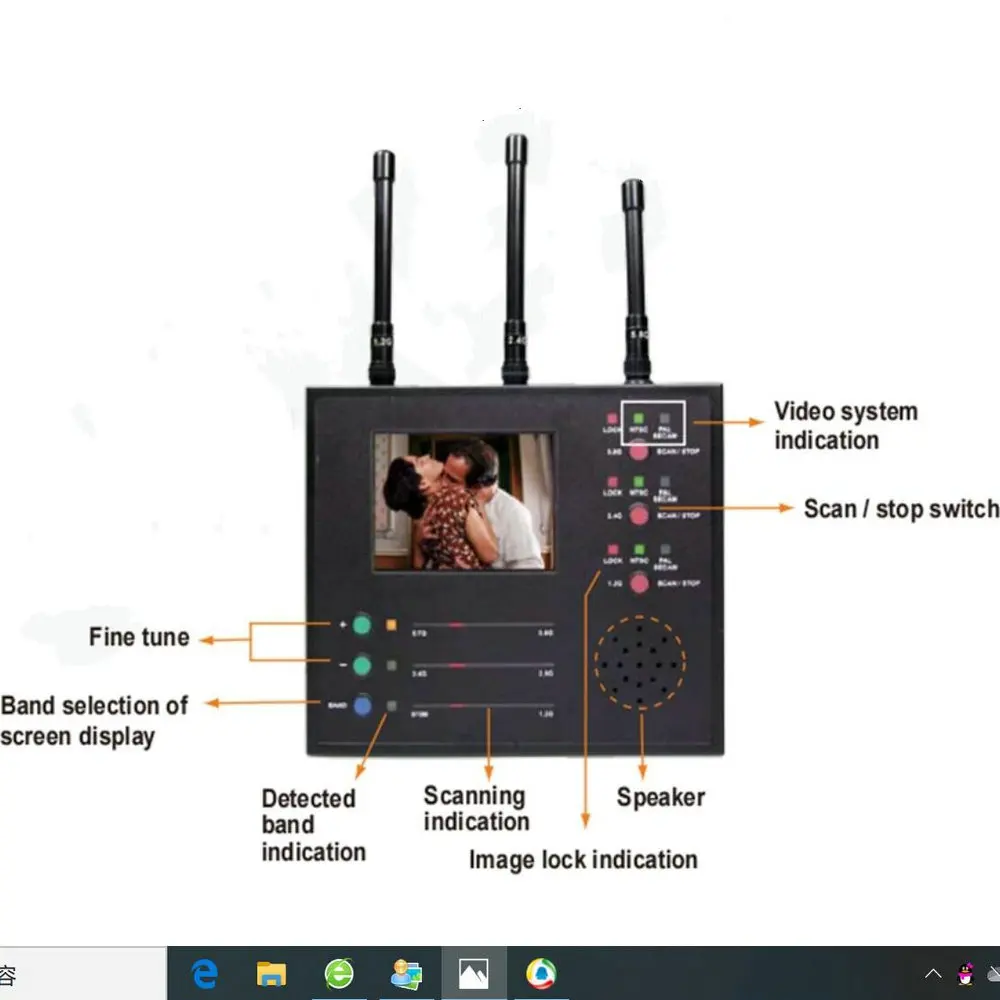 Professional Wireless Camera Hunter Monitor Display Detect Multiple Wireless Camera Lens Finder Camera Scanner Video Scanner