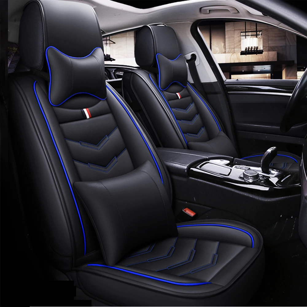 

5Seats Leather Car Seat Covers For TOYOTA Camry Highlander Harrier Sequoia Corolla Land Cruiser Mark X Premio Cars Seat Cushion