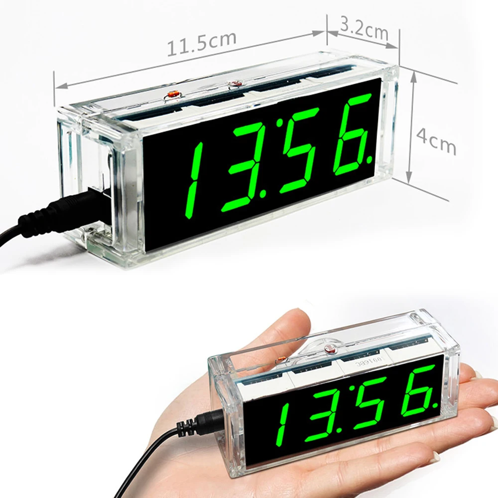 Temperatura do Tubo Digital Despertador Kit, Kit Eletrônico, DIY, Kit Eletrônico, de Solda, Submarino Circuito, DIY, Semana Display, 51MCU, DS1302