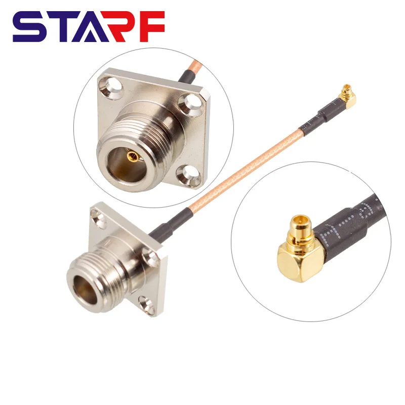 N-type antenna interface of gateway navigation equipment of N-K female square plate 25*25 turn MMCX bent male repeater