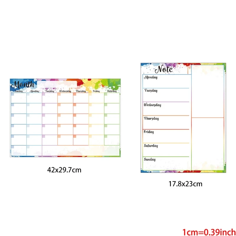 Soft Magnetic Whiteboard Monthly/Weekly Schedule Self-discipline Soft Whiteboard Message Schedule for Home Office Fridge