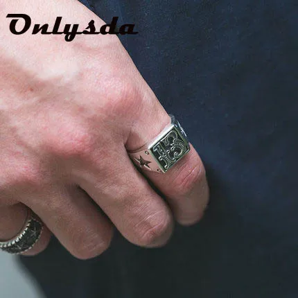 Motor Biker Number Ring Stainless Steel Men Boys Fashion Cool Man Biker Ring Gift OSR578