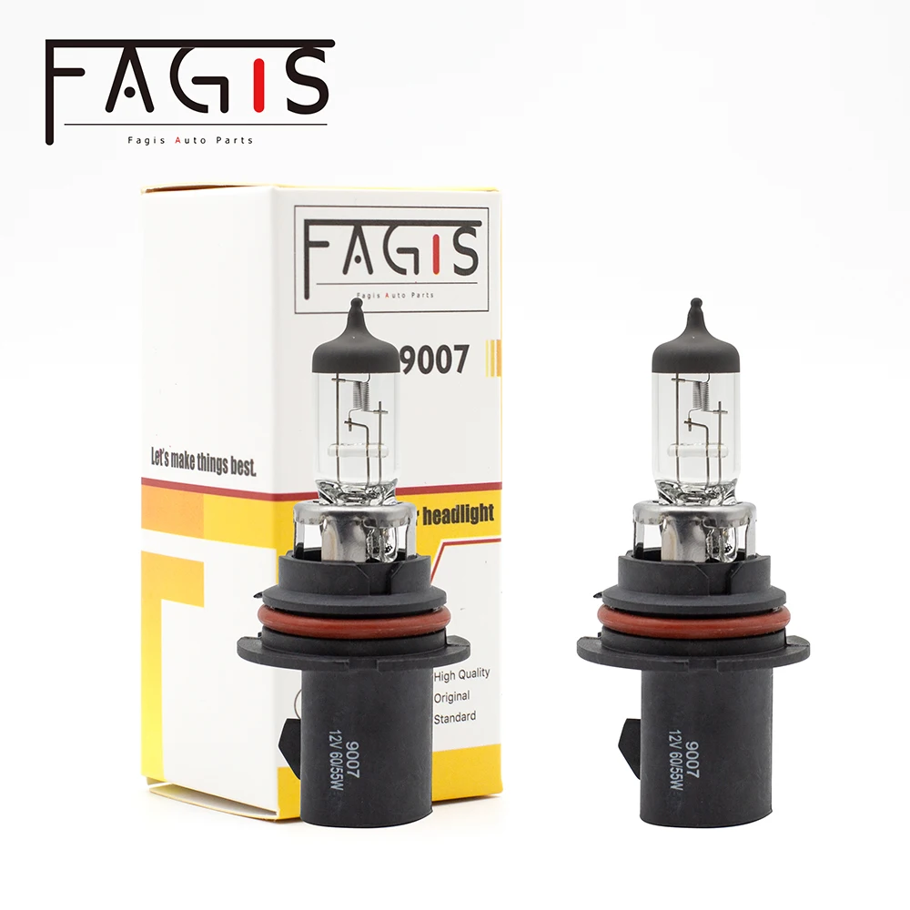 

Fagis 2 Pcs 9007 HB5 Hi/ Lo Beam Car Auto Headlight Lights Auto Halogen Bulbs Car Fog Lamps