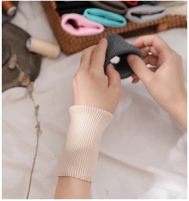 Stretchy Cotton Knitted Rib Fabric Cuff Fabric For DIY Down Jacket Hoodie Webbing Knitted Elastic Lace