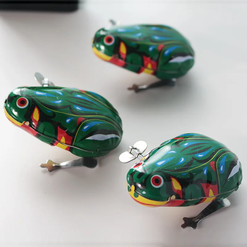 Jouet grenouille nostalgique en fer, 1 pièce, jouets pour enfants