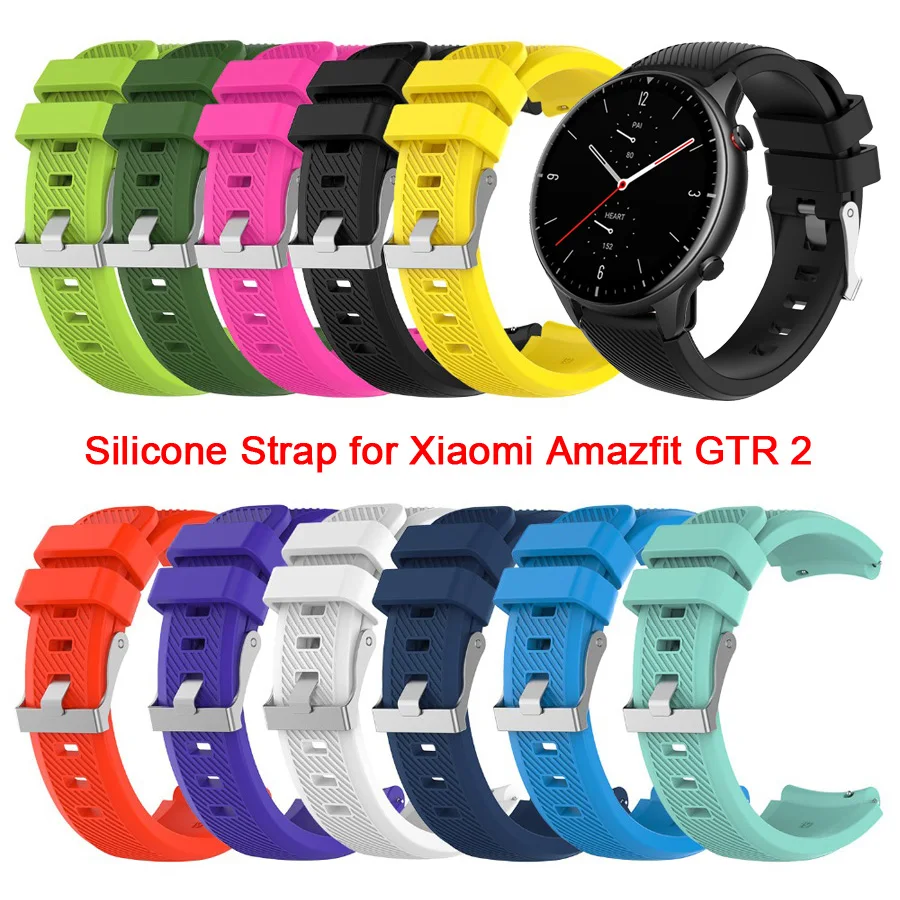 Strap for Xiaomi Amazfit GTR 2 Silicone Replacement Bracelet for Xiaomi Huami Amazfit Pace/Stratos 2 2S 3/GTR 47mm Wristband