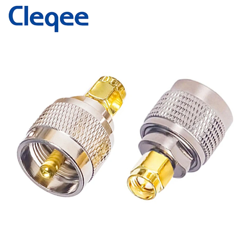 JXSINONE 1 Buah Konektor SMA Steker Jantan Ke UHF Jantan PL259 RF Adaptor SMA Ke SO239 PL259 Konektor Koaksial Konverter Kualitas Tinggi