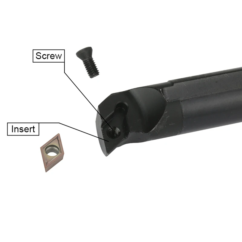Imagem -03 - Torneamento Interno Suporte de Ferramenta Dcmt Inserções de Carboneto Torno Bar Conjunto de Ferramentas de Corte Cnc 1pc S16q-sducr11 S20r-sducr11 S25s-sducr11 de