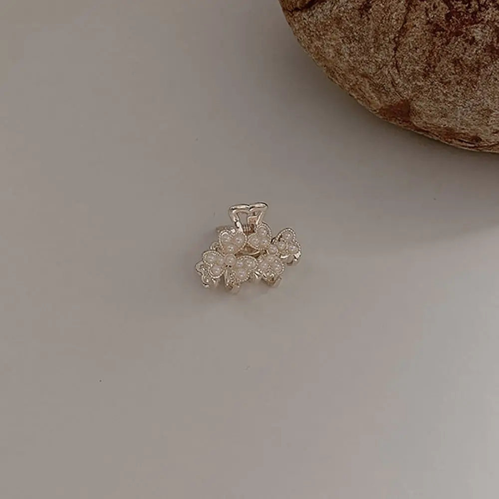 

Geometric Retro Love Heart Alloy Pearl Gift Women Hairpin Hair Accessories Bow Hair Claw Small Crab Clip