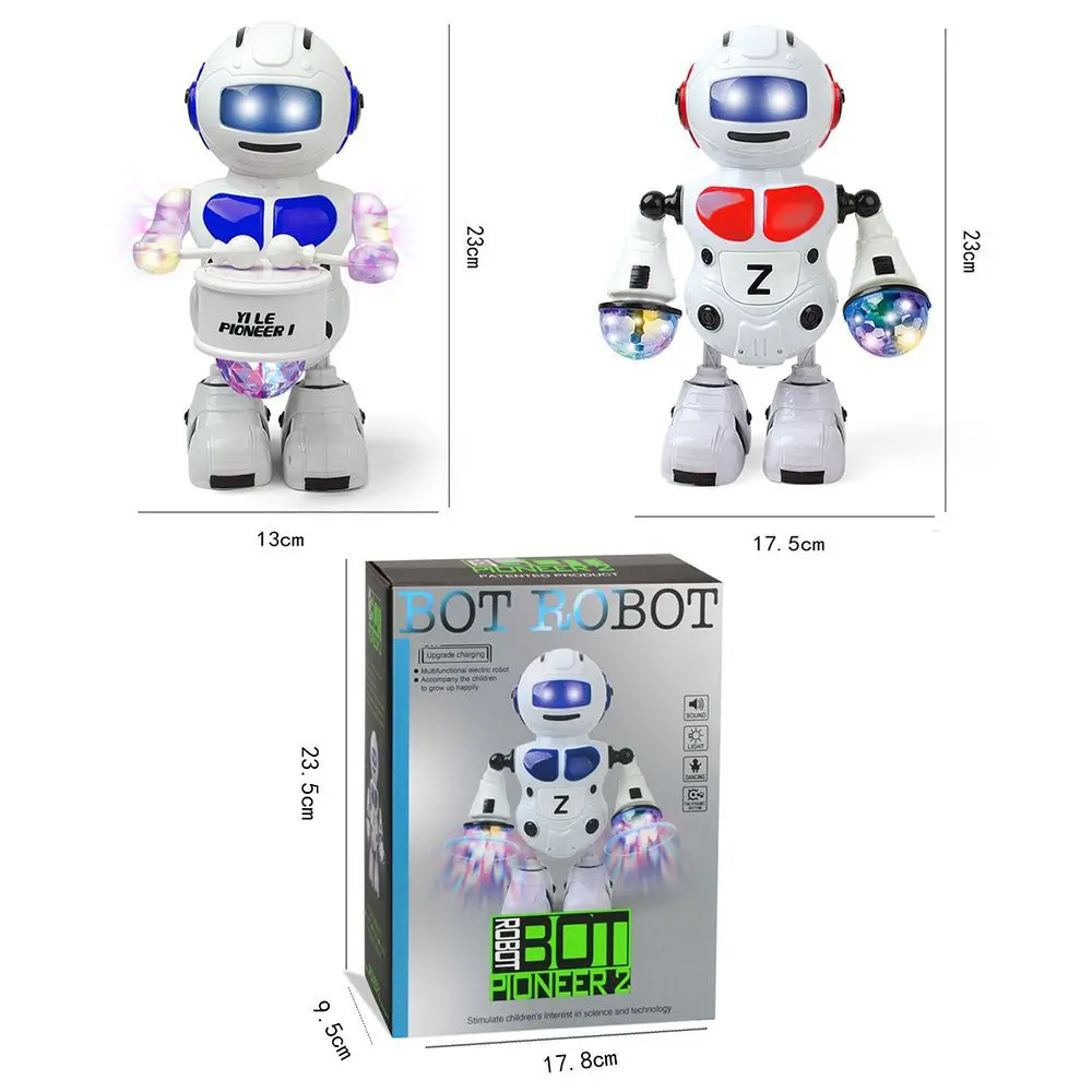 Elettronico Smart Space Dancing Robot canto musica Cool LED Light Dance Robot giocattolo astronauta interattivo boy girl friend Toy Gift