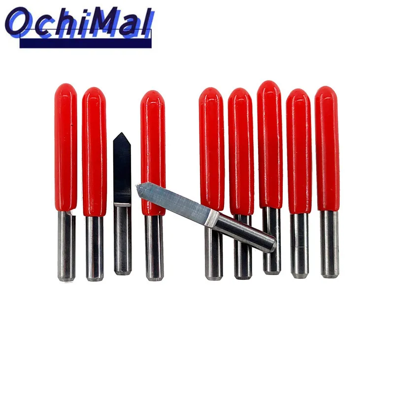 10pcs 10 15 20 25 30 40 45 60 90 Degrees PCB Engraving Bit V Shap Tip End Mill Tungsten Carbide PCB 3D 3.175 1/8Milling Cutter