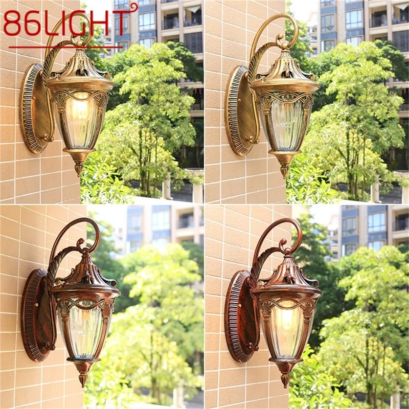 

86LIGHT Outdoor Wall Lamp Classical Light Retro LED Sconces Waterproof for Home Decoration