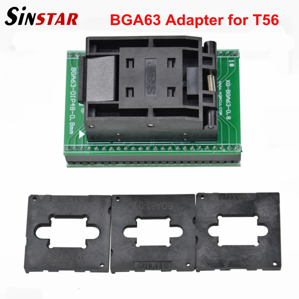 Original BGA63-DIP48 adapter BGA63-DIP48-0.8mm XG-BGA63-0.8 only for XGecu T56 programmer with Limit Frame 10.5*13/11*10/12*11