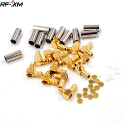 10PCS MMCX Male Right Angle Plug Crimp RG174 RG178 RG179 RG316 LMR100 Cables RF Connector