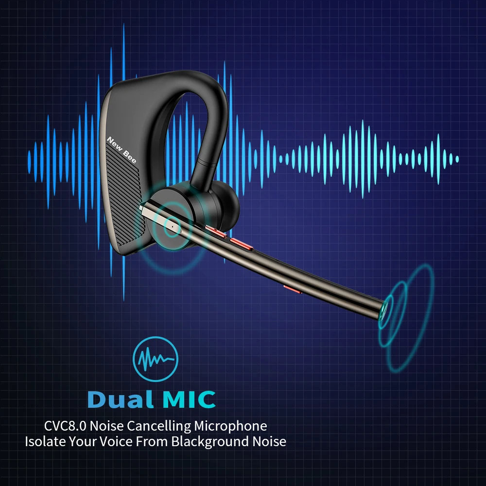 Новые беспроводные Bluetooth-наушники Bee M50 M51 деловые наушники с двойным микрофоном гарнитура громкой Фото №2