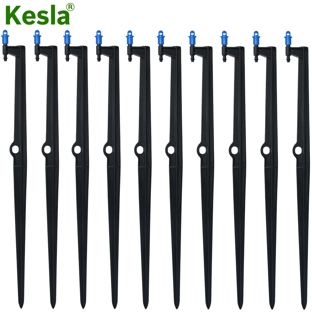 

KESLA 10PCS 360 Degrees Watering Mist Nozzles on 450MM Stake 4/7mm Hose Garden Sprinklers Irrigation Micro Drip Spray Greenhouse