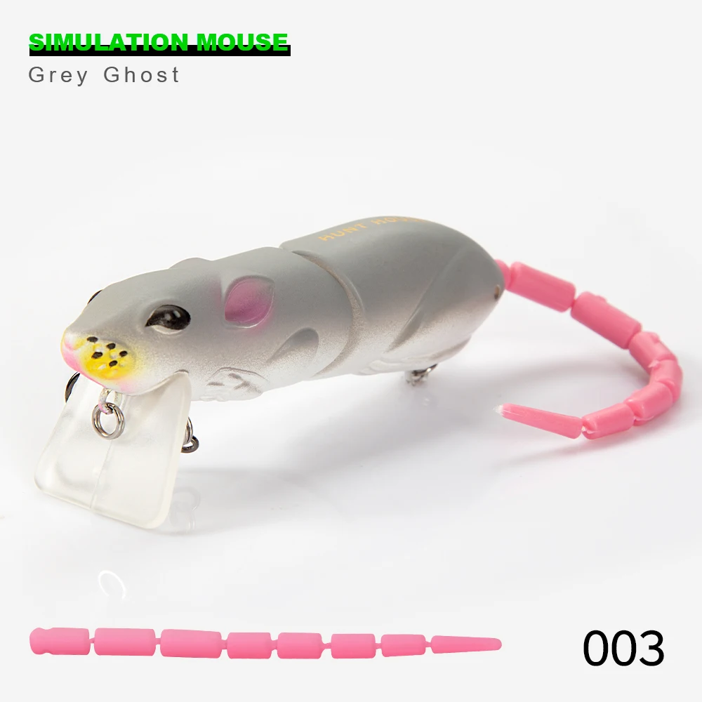 Hunthouse BBZ-1 Ratten-Angelköder, 85 mm, 17 g, mehrteiliger Segment-Schwanz-Mäuseköder zum Angeln auf Barsch, Minnow-Crankbaits LW135