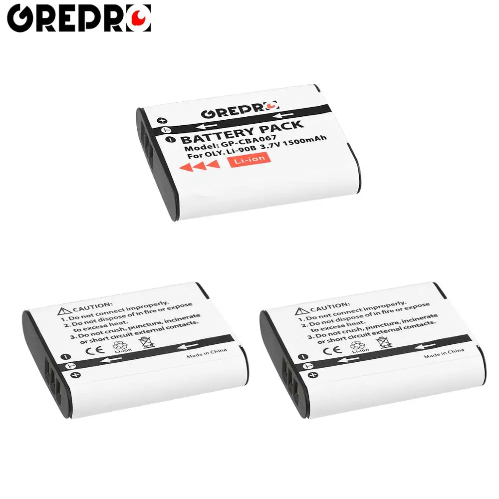 2Pcs Li-90B Li-92B Li 90B Battery for Olympus Tough TG-6 tg-tracker SH-1 SH-2 TG-5 IHS, SP-100 rugged TG-1 + TG-2, Li92B Li90B