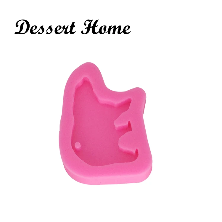 DY0049 DIY epoxy resin molds 7.3cm/3.7cm bear shape mold for keychains jewelry