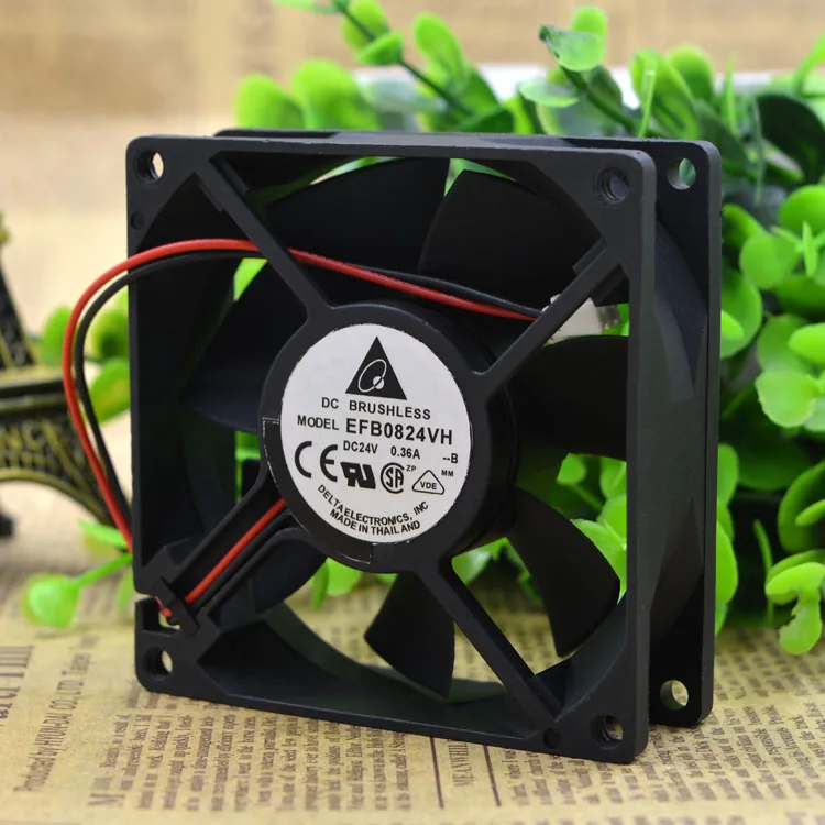 

SSEA New Wholesale server inverter axial cooling fan for Delta EFB0824VH 8025 DC 24V 0.36A 80*80*25mm