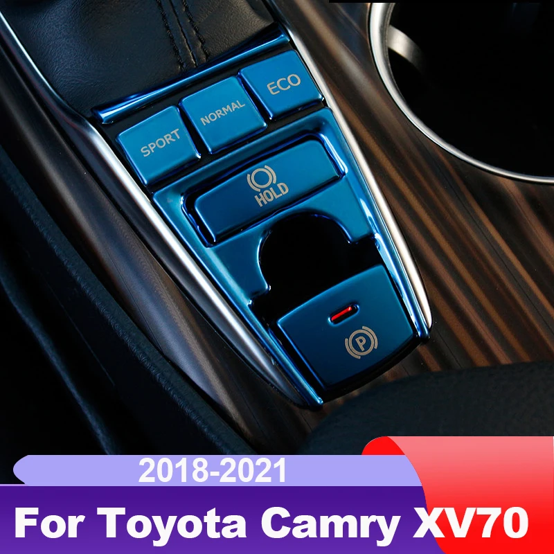 Car Center Console Gear Button Panel Cover Trim for Toyota Camry 2018 2019 2020 2021 70 V70 Xv70 Trd Accessories Auto