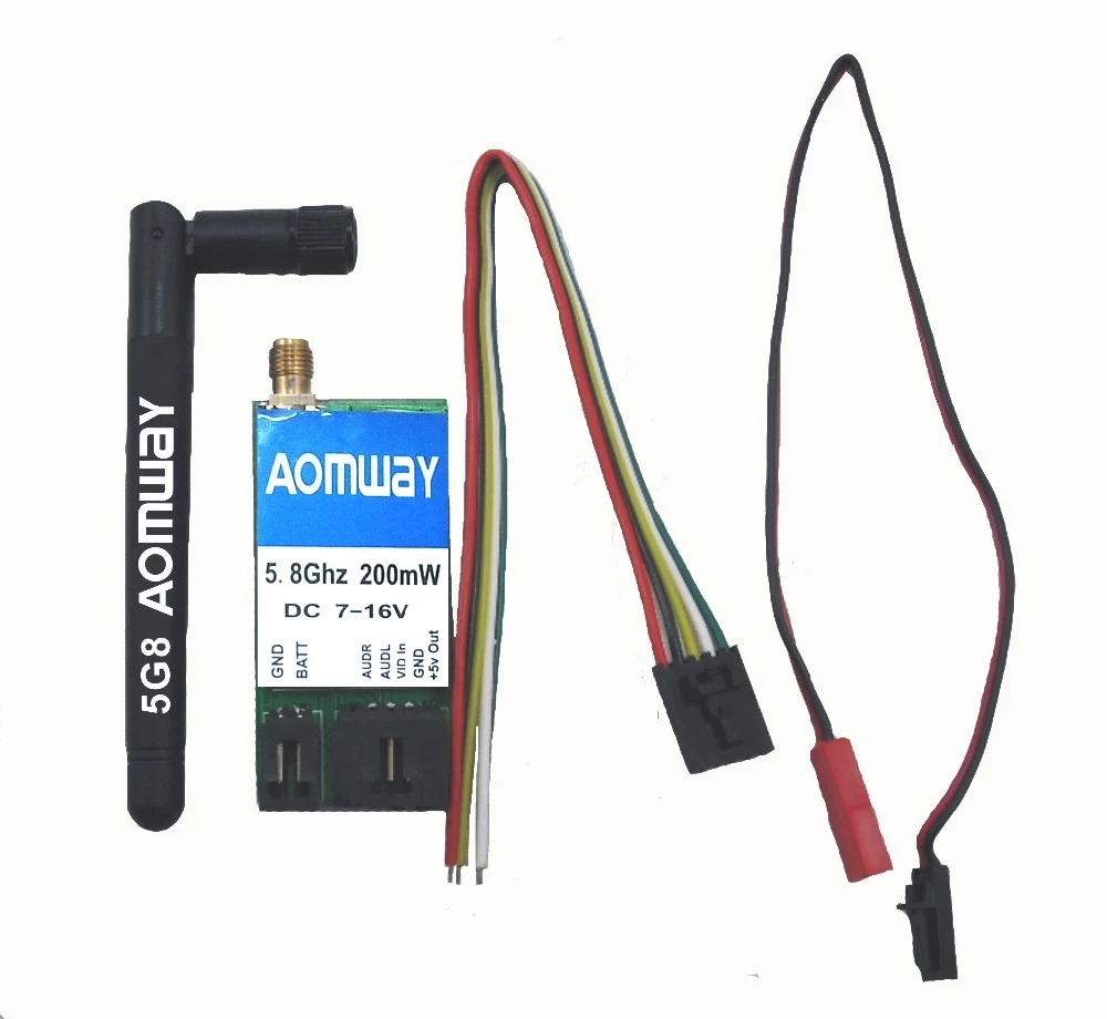 

Long Distance AOMWAY 5.8G 200mw Radio video AV 5.8GHZ Wireless Telemetry System Transmitter 500-1KM for FPV Multicopter