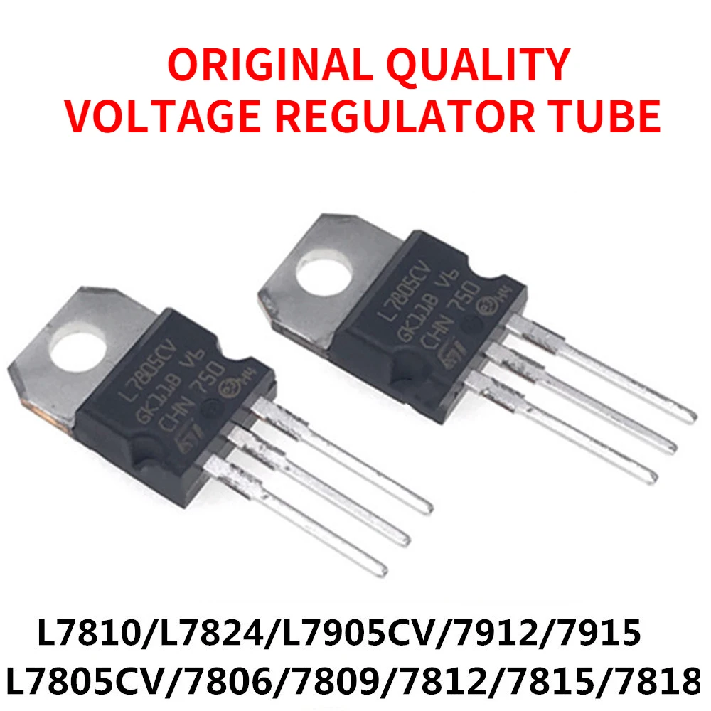 10pcs 100% Original Triode L7805cv 7806 L7808 L7809 L7812 L7815 L7905 L7915 Three Terminal Regulator TO-220 Wholesale