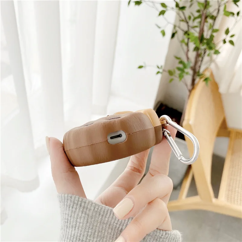 INS Cute Cartoon Cookies Bear housse en Silicone souple pour AirPods 1/2 étui d'écouteurs Bluetooth sans fil pour AirPods Pro 3 housse