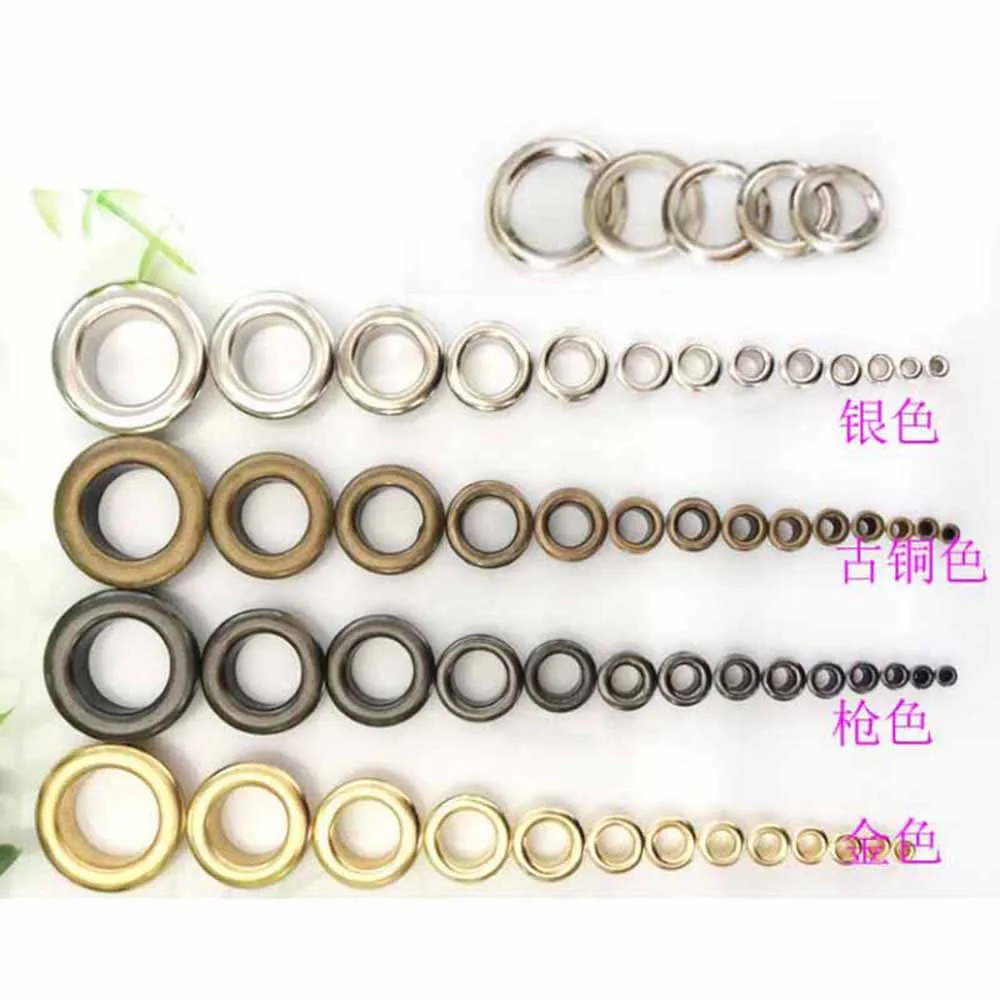 100set 4mm occhielli in metallo multicolore fori per bottoni foro per fibbia per fai da te Leathercraft Scrapbooking scarpe cintura Cap Bag tag