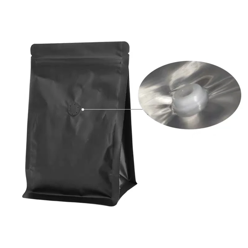 New 1/2Pound Coffee Bean Smell Proof Bag Packaging Reusable Foil Tea Powder Pouches with Valve Stand Up Zipper Lock Baggies Pack