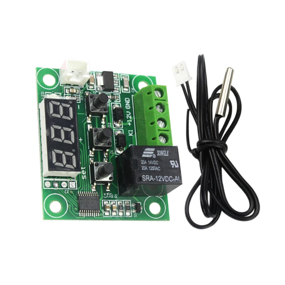1Pcs XH-W1209 Thermostat DC12V Mini Regulator Digital Temperature Controller For Incubator Temp Control Switch Plate Red light