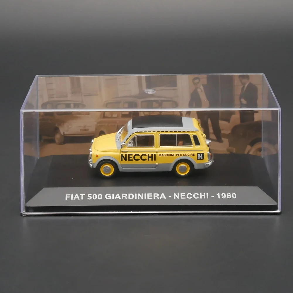 Ixo 1/43 Fiat 500 Giardiniera Necchi 1960 Diecast Car modelli di giocattoli in metallo