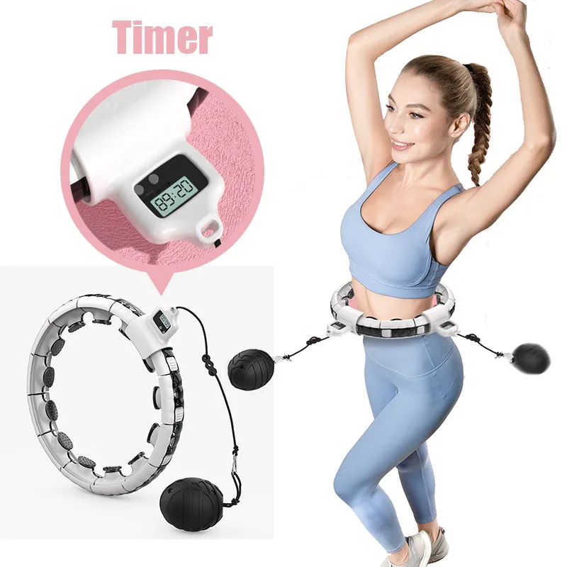 

Smart Sport Hoop Counting Fitness With Massage Ball Adjustable Spinning Thin Waist Abdominal Exercise Gym Hoop Home Training