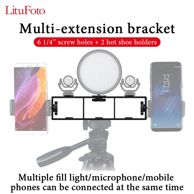 203*53*25Mm Y8 Đa Chức Năng Chân Đế 6 Năm 1/4 Các Giao Diện 2 Hot Giày Trọng Lượng Chịu Lực 3Kg, Cho Điện Thoại Tripod Chân Đế Cố Định Chụp Ảnh