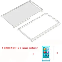 Clear Hard Front and Back Plastic Cover Case For Apple iPod Nano 7 7TH 8 8TH Generation with Films