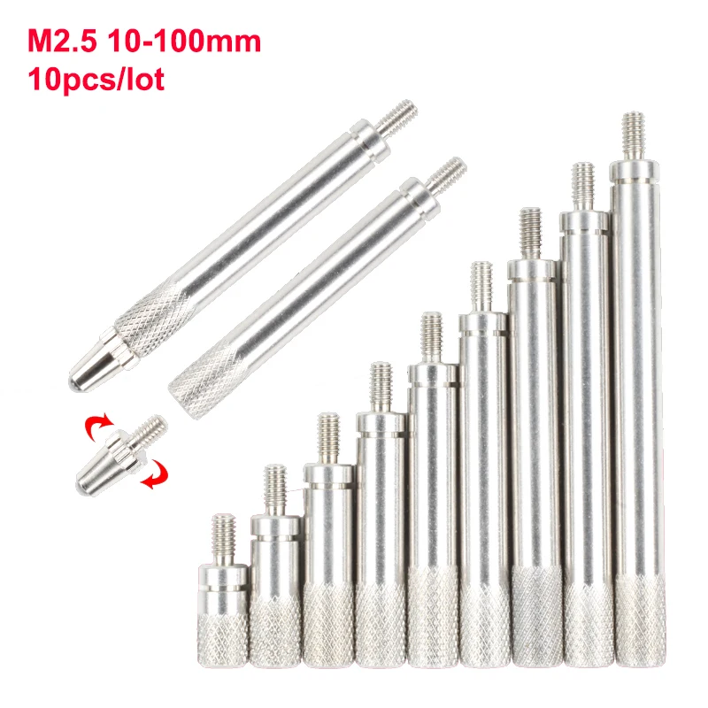 

10Pcs Extension Rods For Dial Indicators Probe Connecting Rod HSS Accessory More Specifications M2.5*10mm-100mm Measuring Tools