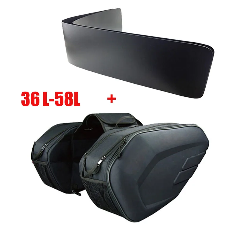 2PCS Universal Fit Motorcycle Pannier Bags Luggage Saddle Bags Side Storage Fork Travel Pouch Box 36-58L