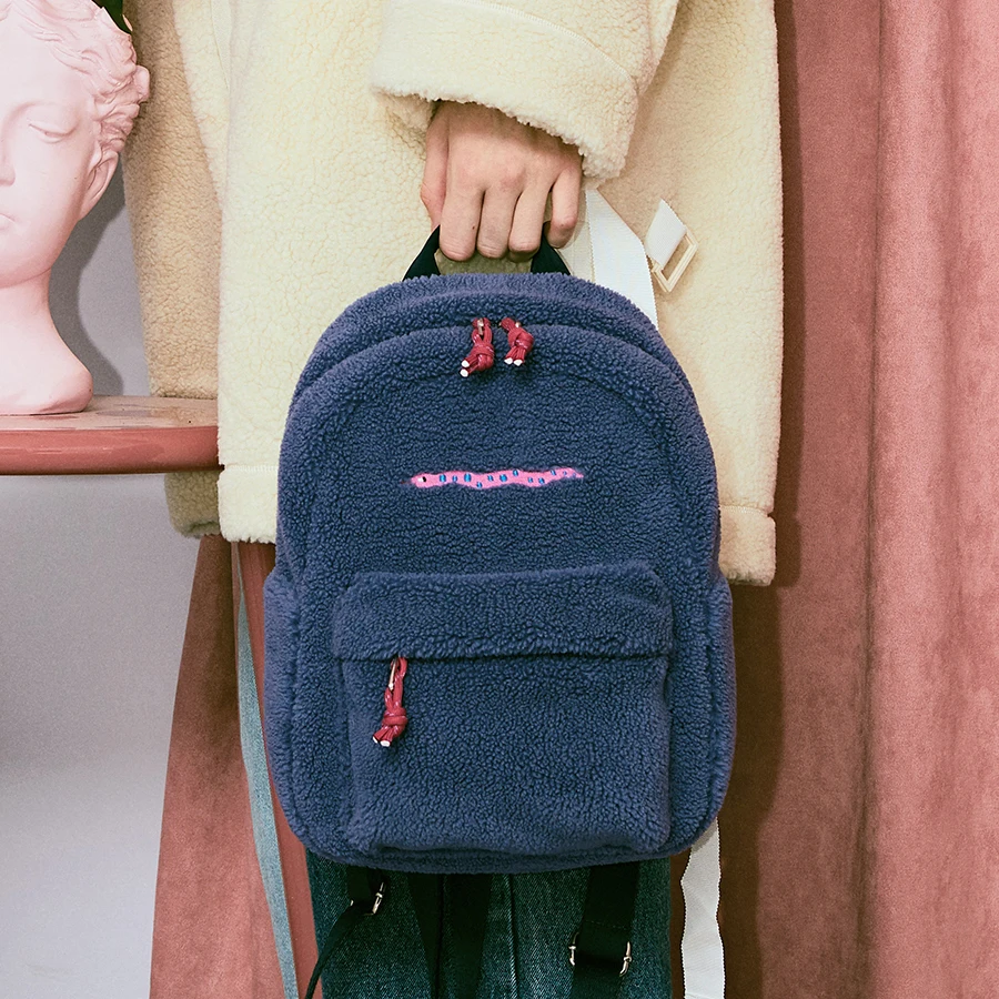 YIZISTORE 10inch original creative fleece mini backpack travel bags for boys and girls (FUN KIK store)