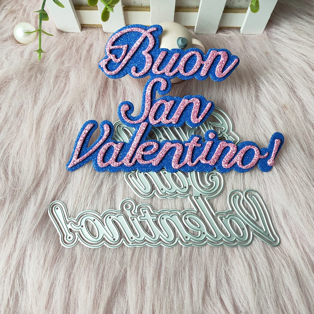 ใหม่ Happy วันวาเลนไทน์ตัดโลหะแม่พิมพ์สมุดภาพตกแต่ง Embossed Photo Album ตกแต่งการ์ด DIY Handicraf