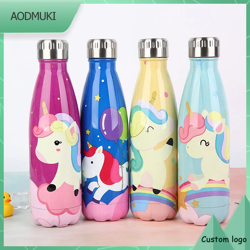 

Cartoon Cute Unicorn Pattern Thermos Bottle Children Stainless Steel Water Bottle Outdoor Sport Drinking Cups Travel Logo Custom