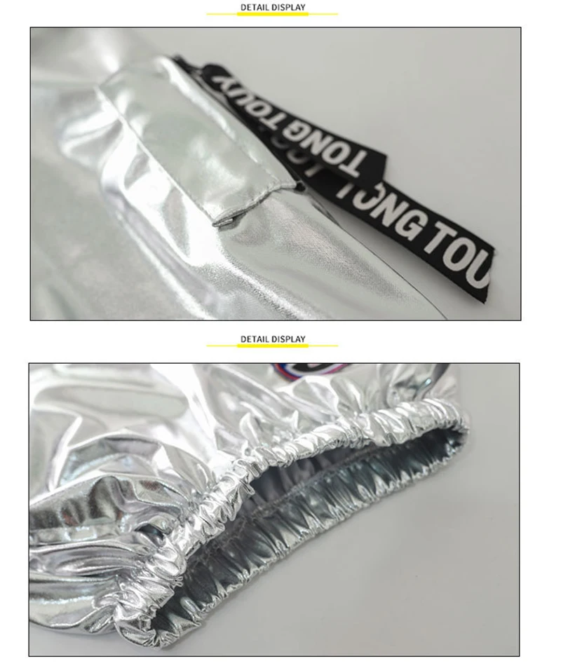 Children silver stage hip hop girl dance costume stage show stage wear for boys girls ballroom street dancing jazz jacket pants
