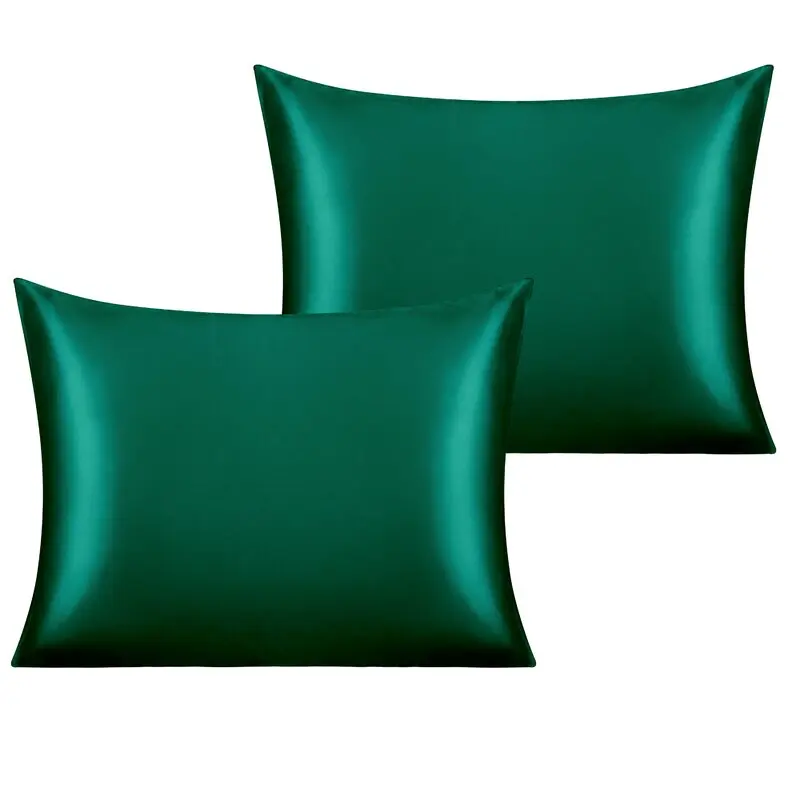 SISISILK-1PC Pure Emulation Silk Satin Pillowcase For Bed Summer Smooth Cool Sleeping Pillowcases  Envelope Pillow Cover