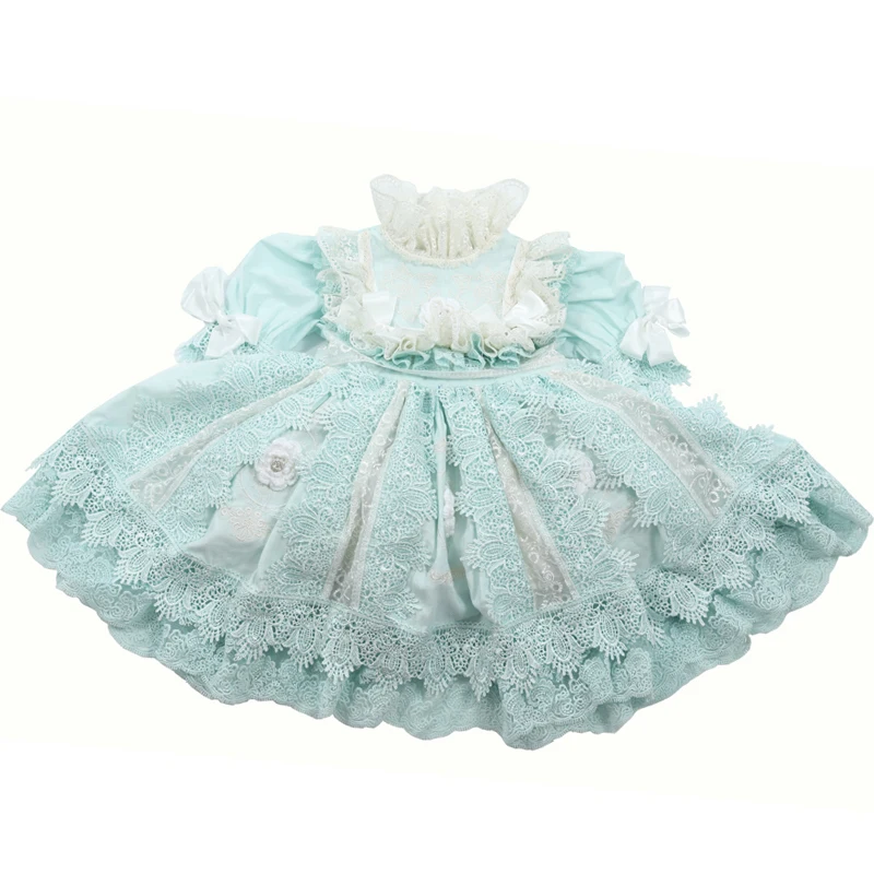 Lolita Dress Spanish Children Dress Short-sleeved High Quality Girls Eid Sweet Dress Korean Baby Clothes Flower Girl Dresses