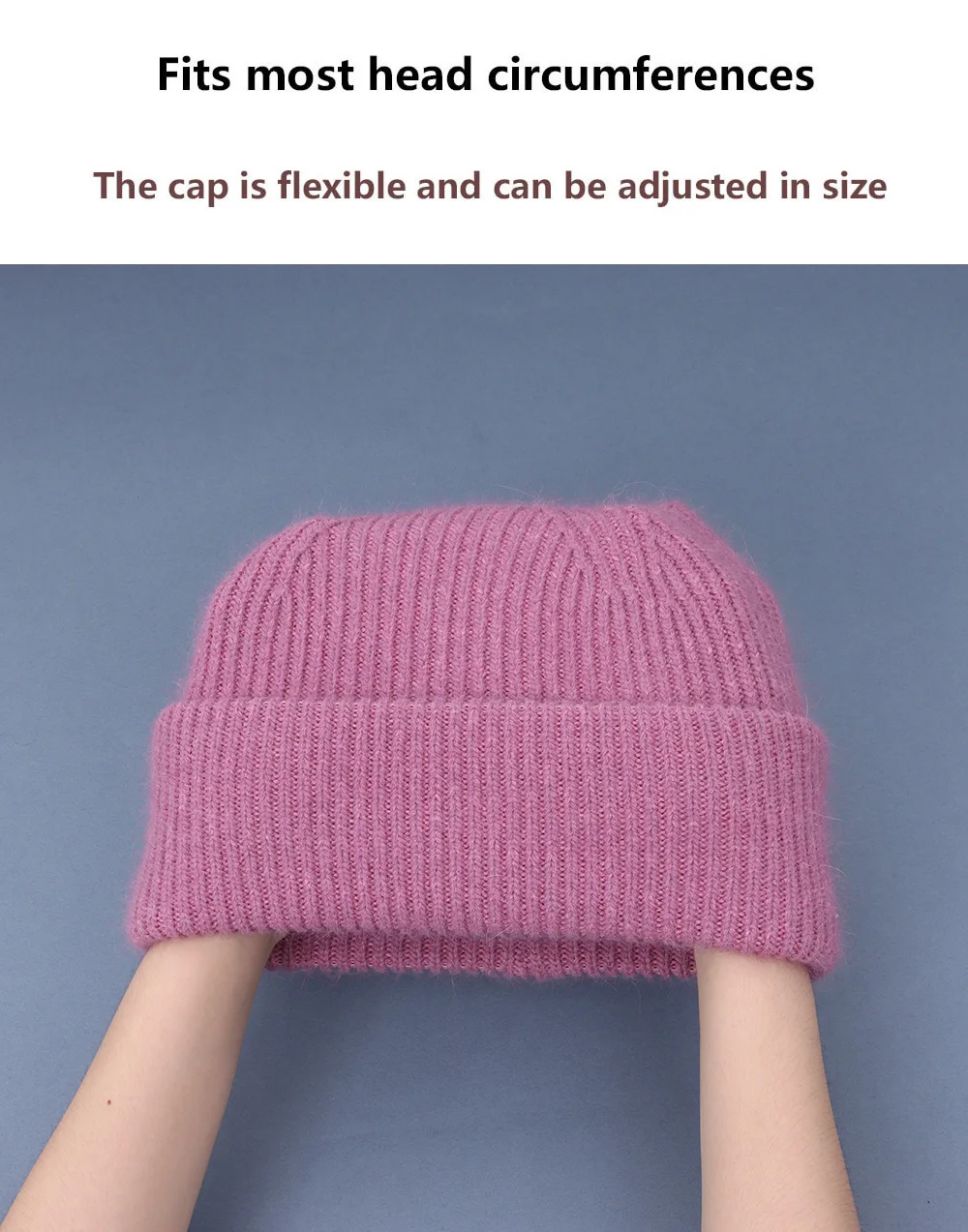 Heißer Verkauf Winter Hut Echt Kaninchen Fell Winter Hüte Für Frauen Mode Warme Beanie Hüte Frauen Solide Erwachsene Abdeckung Kopf Kappe – Detail 19