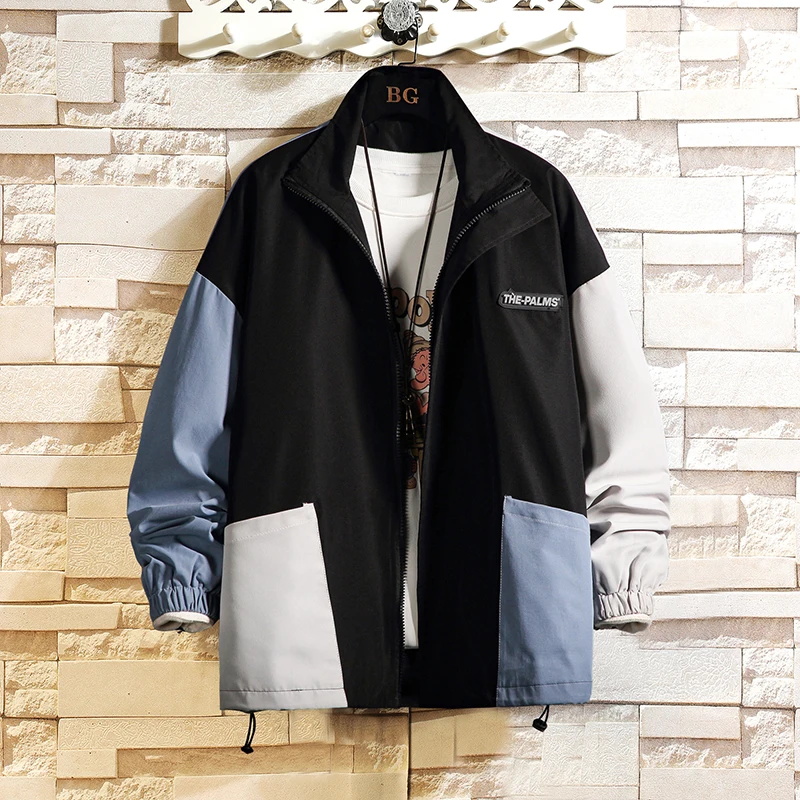 2021 Men's Fashion Jackets Hats Male Overcoat Windbreaker Casual Patchwork Classic Windproof Long Sleeve New Business Hombre