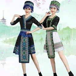 Miao Dance Costumes For Women Chinese Miao Hmong Folk Dance Music Vintage Minority Clothing