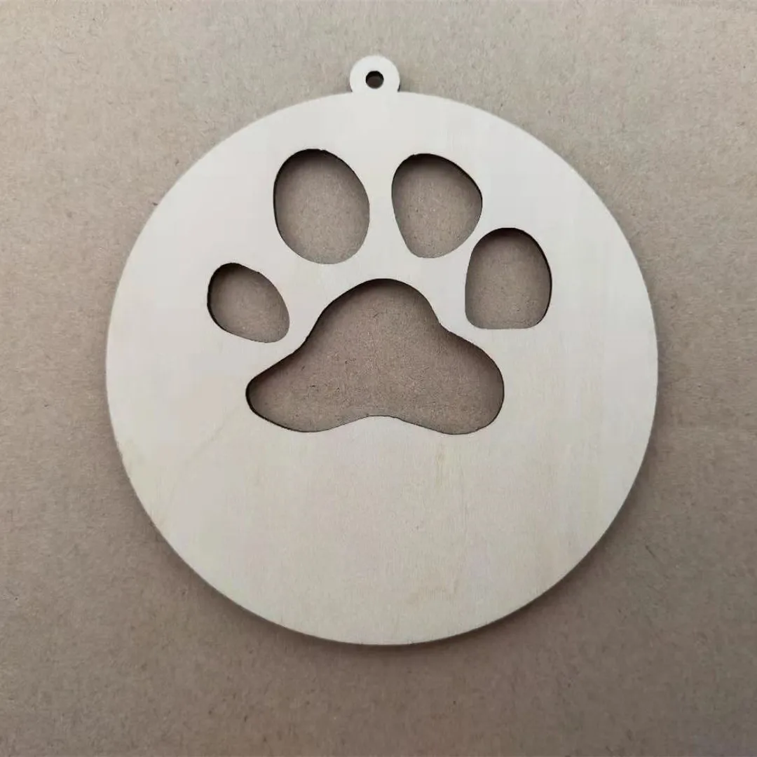 

DIY Lovely Bear's Paw Earring Parts Unfinished Wood Earring Pendants