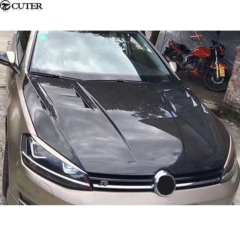 Golf 7 Carbon Fiber Engine Hood Bonnet for Volkswagen Golf 7 Front Bumper Aspec Style Car Body Kit 14-15